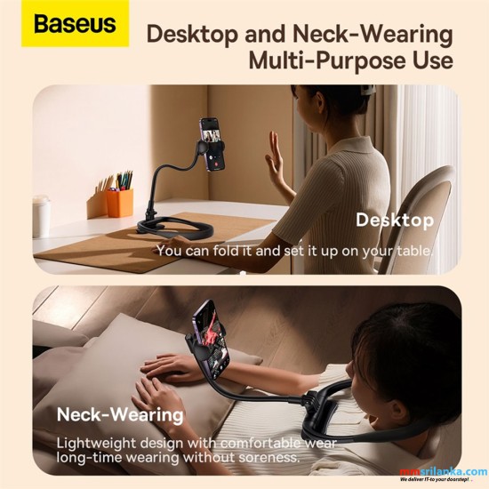 Baseus ComfortJoy Series Neck Phone Holder – Black